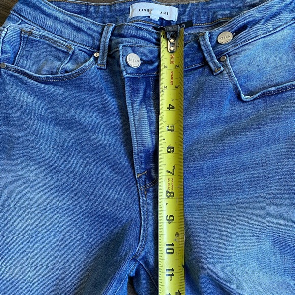 Risen Jeans Blue Womens Cropped Straight Jeans Size 29 - Picture 6 of 14